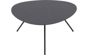 Goossens Salontafel Olivia organisch, metaal zwart, modern design, 73 x 35 x 73 cm