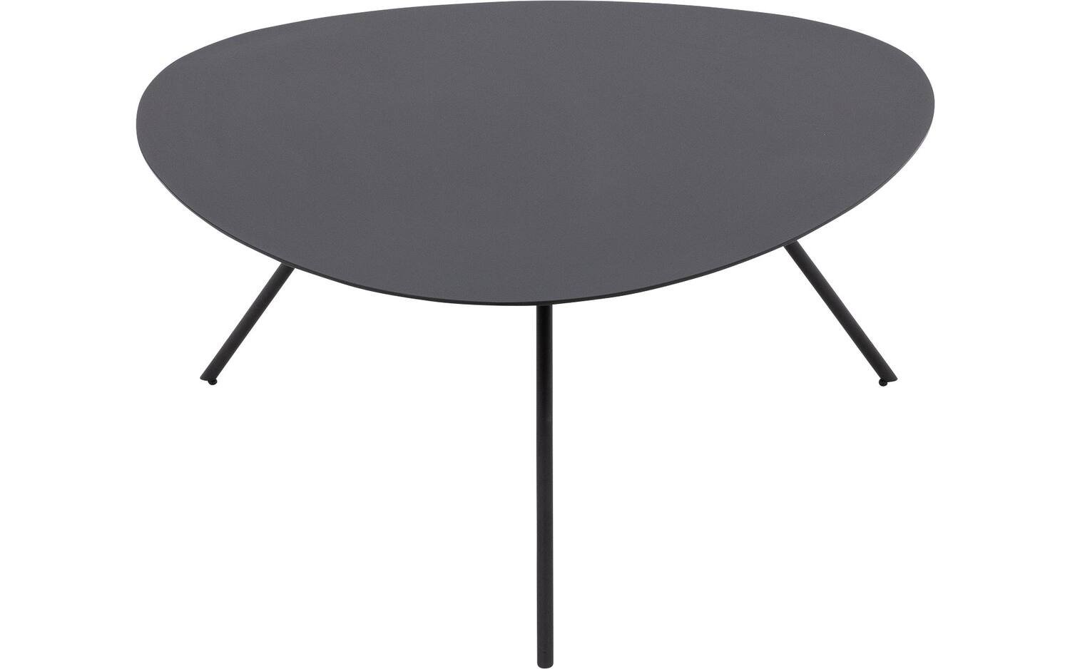 Goossens Salontafel Olivia organisch, metaal zwart, modern design, 73 x 35 x 73 cm