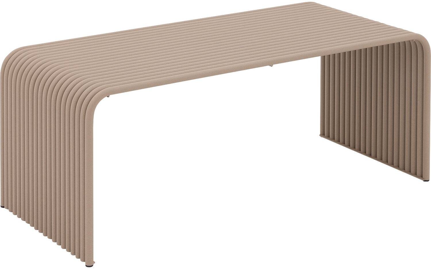 Goossens Salontafel Rainbow rechthoekig, metaal beige,, 110 x 45 x 50 cm