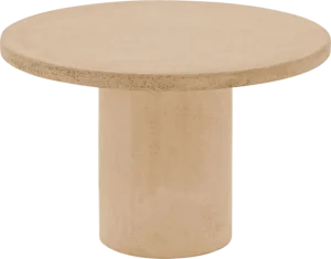 Goossens Salontafel Stone rond, beton beige, urban industrieel, 50 x 31 x 50 cm