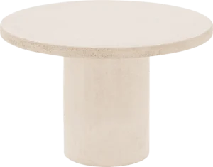Goossens Salontafel Stone rond, beton beige, urban industrieel, 50 x 31 x 50 cm