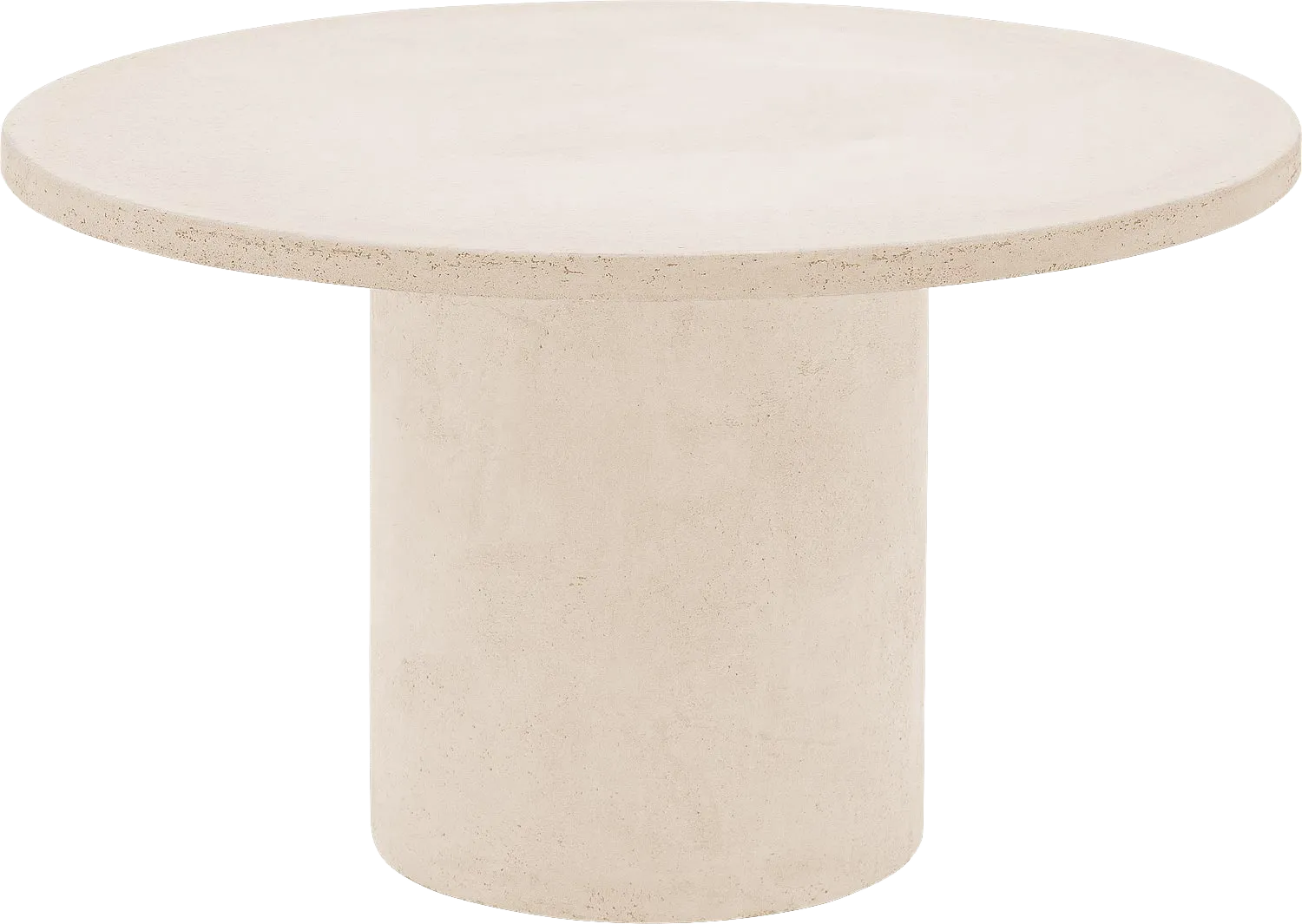 Goossens Salontafel Stone rond, beton beige, urban industrieel, 70 x 40 x 70 cm