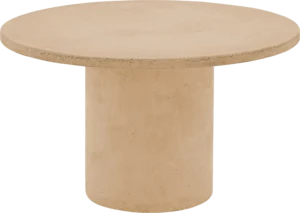 Goossens Salontafel Stone rond, beton beige, urban industrieel, 70 x 40 x 70 cm