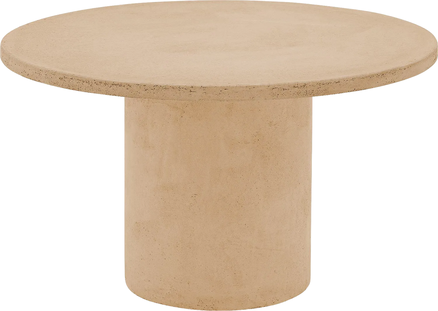 Goossens Salontafel Stone rond, beton beige, urban industrieel, 70 x 40 x 70 cm