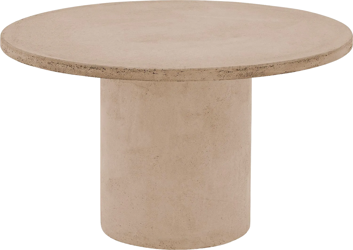 Goossens Salontafel Stone rond, beton grijs, urban industrieel, 70 x 40 x 70 cm