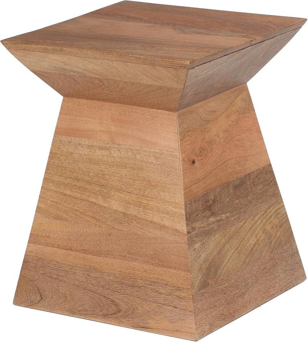 Goossens Tor Bijzettafel - Hout - 41 x 50 x 41 cm - Vierkant - bruin