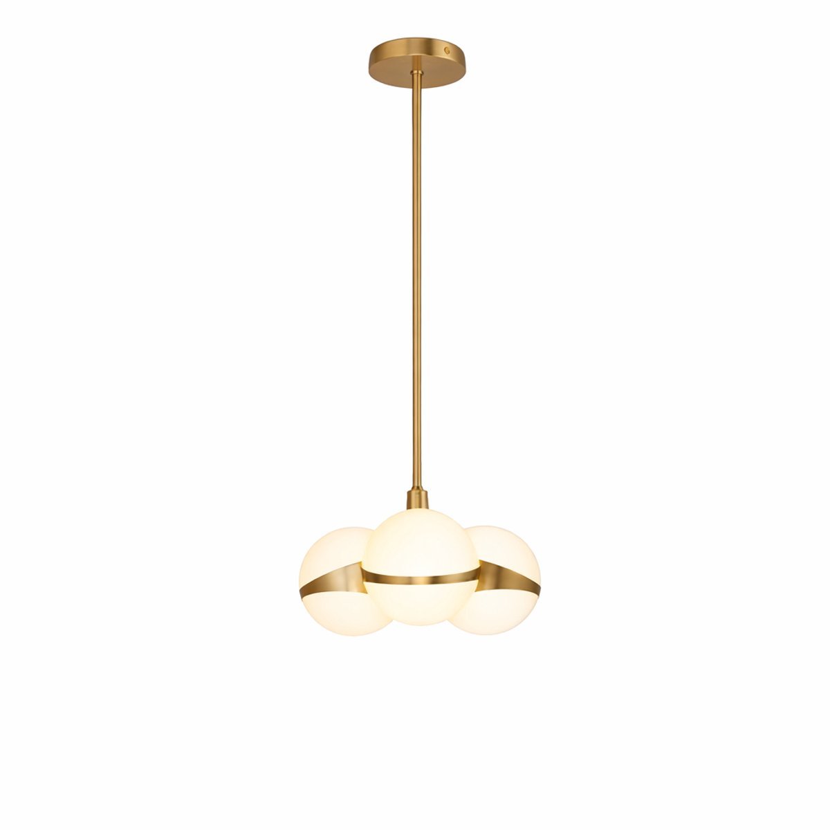 Hanglamp 3 lichtpunten - brushed gold - G9 fitting