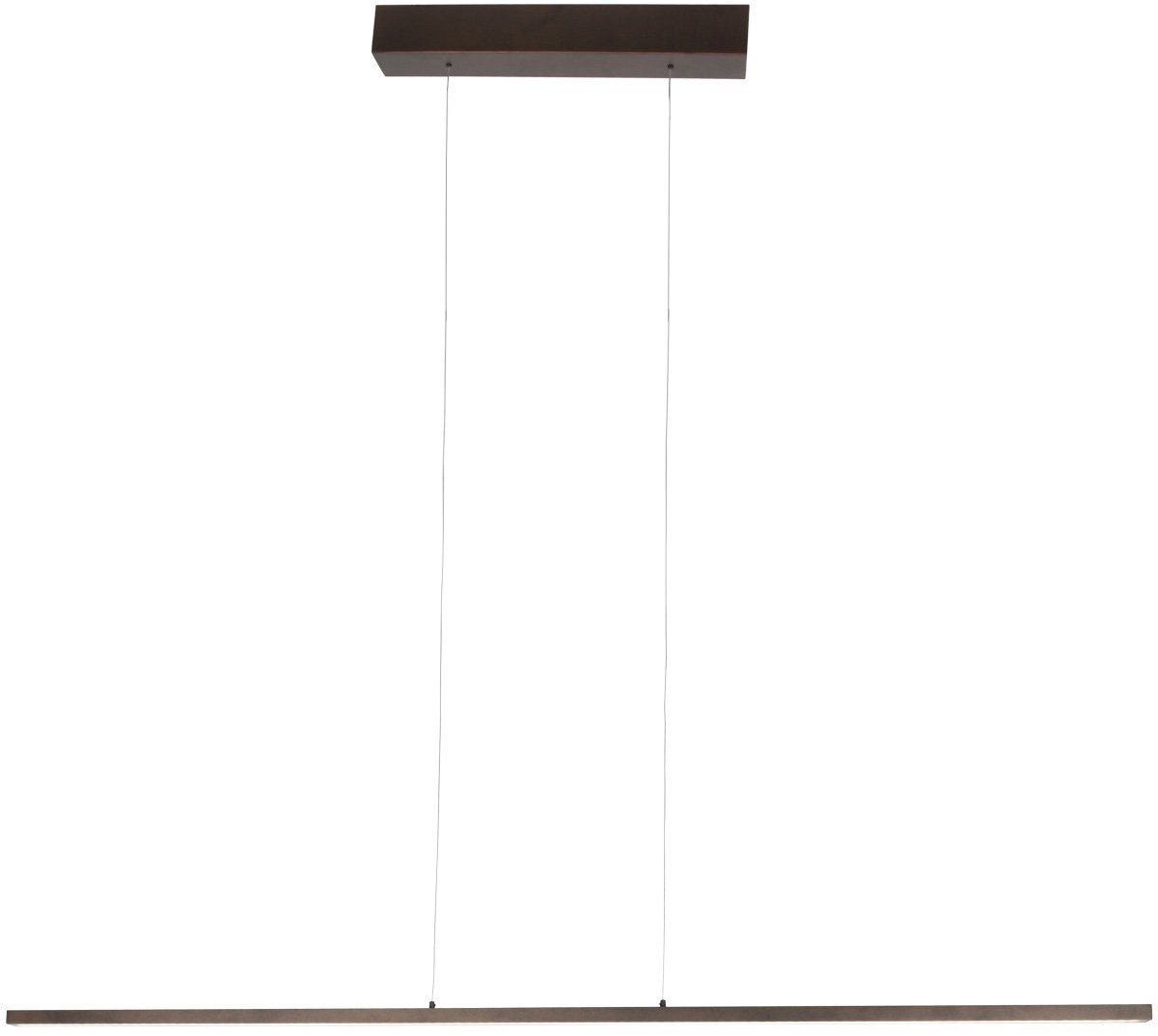 Hanglamp Bande 3995CA cacao - trendy metalen hanglamp 150cm breed met hoogte instelbaar systeem en geïntegreerde LED van Steinhauer
