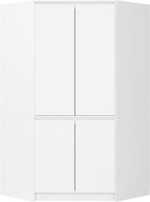 Hoekkast - Hoekgarderobe Kledingkast - Ruimte Optimaliseren - Zes Ruime Planken - 100 cm x 50 cm x 180 cm