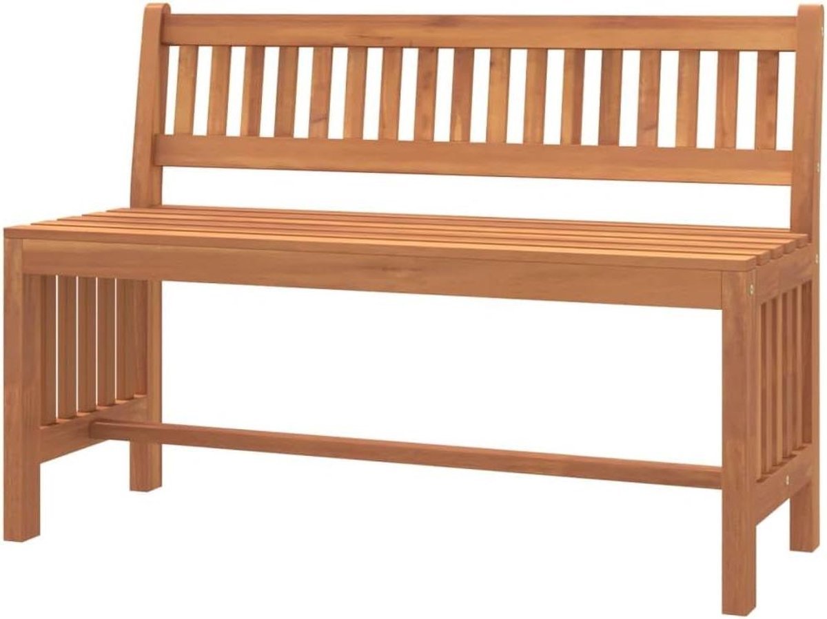 Houten Tuinbank - Zitbank Parkbank - Ontspannen Buiten - Massief Eucalyptus - 110 cm - Natuurlijk Hout