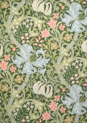 IXXI Golden Lily green, William Morris & Victoria and Albert Museum - 100 x 140 cm - Gratis ophangtool - Grote wanddecoratie en posters - Klassiek