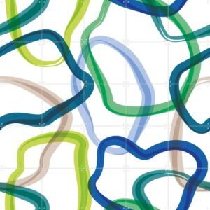 IXXI Intermezzo Acqua, Markus Laible - 100 x 100 cm - Gratis ophangtool - Grote wanddecoratie en posters - Geometrische Kunst, Abstract, Line art
