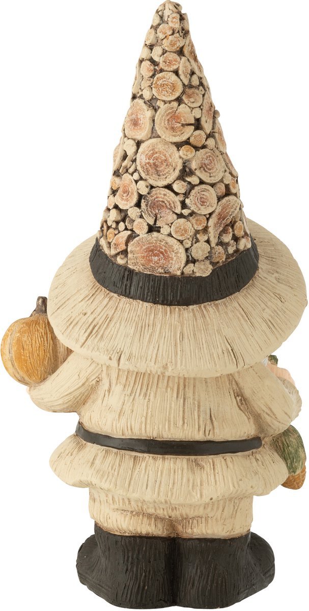 J-Line figuur Kabouter - hout - polyresin - naturel - large