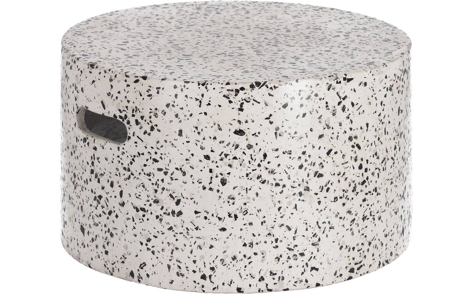 Kave Home Kave Home Tuinmeubel Jenell, Jenell wit terrazzo koffietafel Ø 52 cm