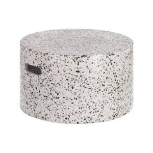 Kave Home Tuinmeubel Jenell, Jenell wit terrazzo koffietafel Ø 52 cm