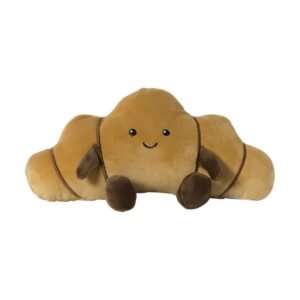 Knuffel croissant - bruin - 13x27 cm