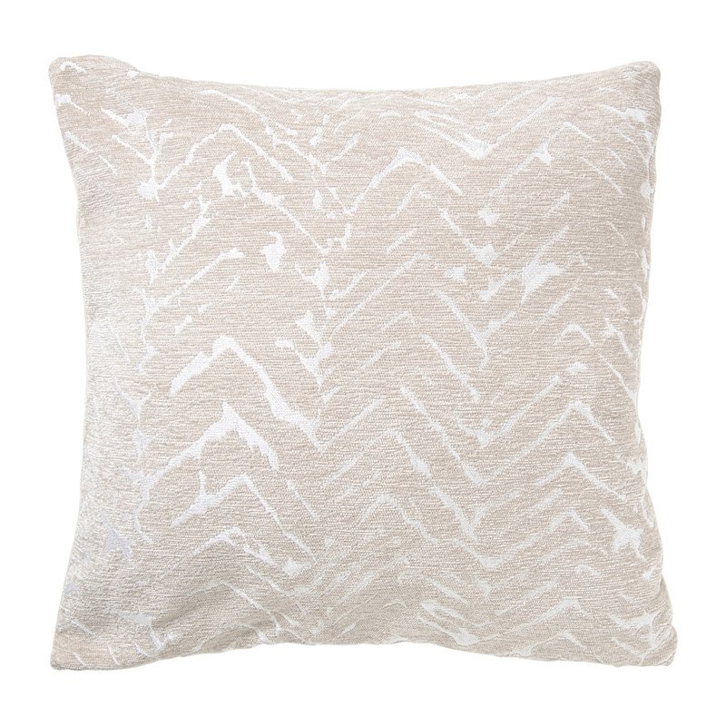 Kussen jacquard zigzag - beige - 45x45 cm