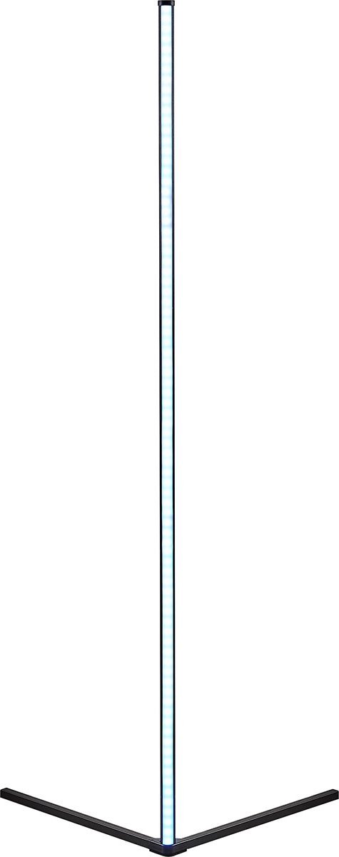 LED Vloerlamp - Hoeklamp - Torna Nivo - 10W - RGBW - Dimbaar - Afstandsbediening - Zwart - Aluminium