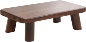 Lage Tafel - Vloertafel Salontafel - Ontspannen Lezen - Massief Houten Pen-en-gat - 27cm - Naturel