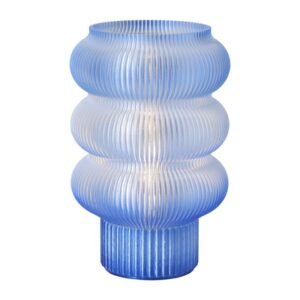 Lampje swirl Ilona - blauw - ø13.5x21 cm