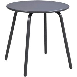 Leen Bakker - Bijzettafel Montreal - Antraciet/ - 45xØ45 Cm - Metaal - Grijs