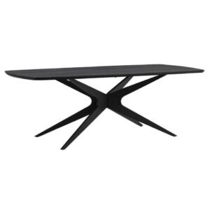 Leen Bakker - Eettafel Suzanne - 220x100 Cm - MDF - Zwart