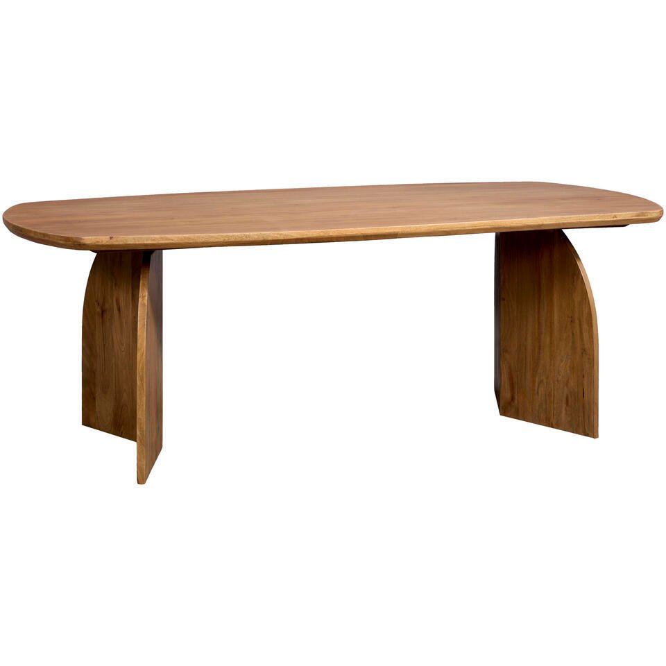 Leen Bakker - Eettafel Vik- Naturel - 220x110 Cm - Mangohout - Bruin
