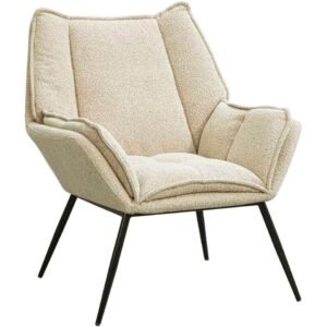 Leen Bakker - Fauteuil Cato - Stof - Beige - 80x75x87 Cm