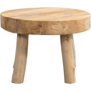 Leen Bakker - Salontafel Tjeu - Naturel - 43xØ60 Cm - Teakhout - Bruin