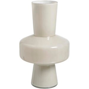 Leen Bakker - Vaas Cire - - 30,5xØ18 Cm - Glas - Taupe - H30.5 Cm