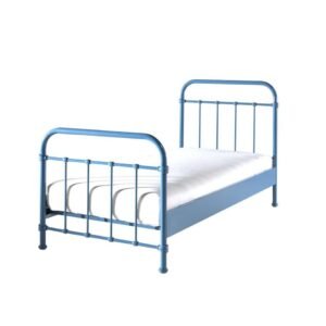 Leen Bakker - Vipack Bed New York - 90x200 Cm - Metaal - Blauw