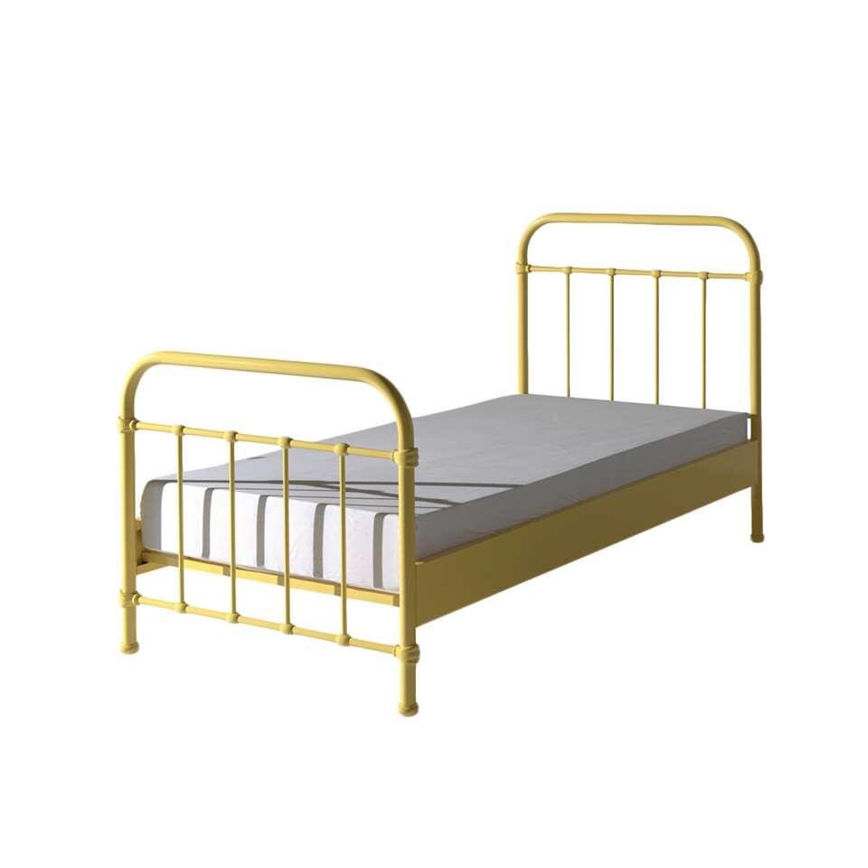 Leen Bakker - Vipack Bed New York - 90x200 Cm - Metaal - Geel