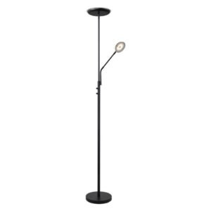 Leen Bakker - Vloerlamp Luca LED - - 182xØ36 Cm - Metaal/Glas - Zwart