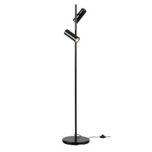 Leen Bakker - Vloerlamp Napels - 140 Cm - Metaal - Zwart - 28x25x140 Cm