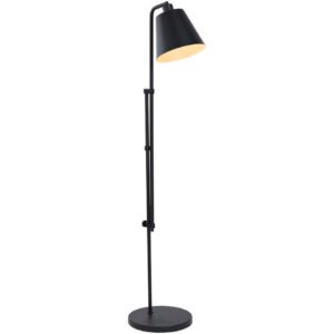 Leen Bakker - Vloerlamp Xemm - - E27 - 110x30xØ25 Cm - Metaal - Zwart