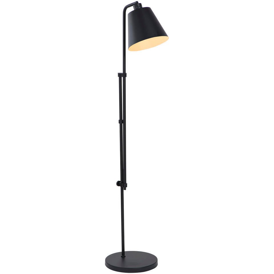 Leen Bakker - Vloerlamp Xemm - - E27 - 110x30xØ25 Cm - Metaal - Zwart