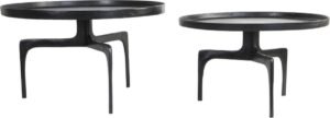 Light & Living - Salontafel PANO - Ø75x44cm - Brons - Set van 2
