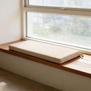 Linnen Bankkussen - Zitkussen Buiten - Comfortabel Zitten - Antislip Onderkant - 130 x 160 cm - Beige