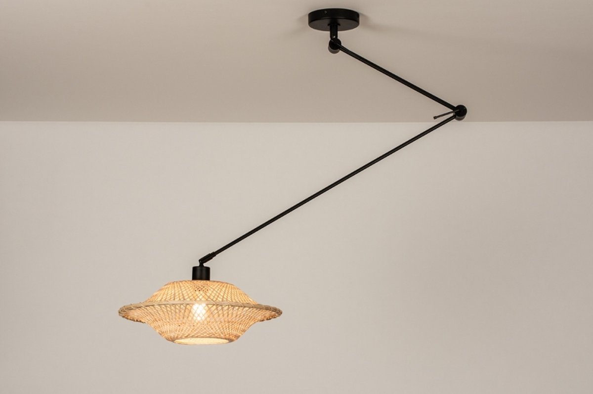 Lumidora Hanglamp 31222 - BAMBOO - E27 - Bruin - Naturel - Metaal - ⌀ 40 cm