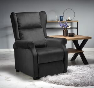 Luxe Fauteuil Zwart - Comfortabele Velvet Lounge Relaxstoel - Scandinavisch Design - Ergonomisch - Fluwelen Armstoel voor Woonkamer, Slaapkamer of Kantoor