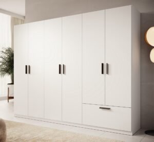 Meubella - Kledingkast Lillian - Wit - 270 cm