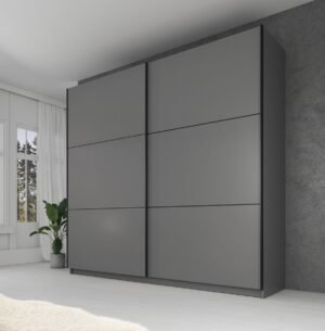 Meubella - Kledingkast Samantha - Grijs - 217 cm