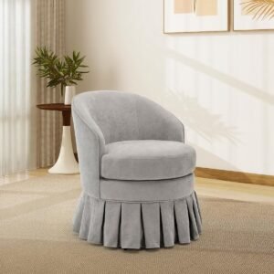 Mid-Century Fauteuil - Scandinavische Accent Stoel - Compacte Loungestoel voor Woonkamer, Slaapkamer of Make-up Tafel - Houten Poten - Comfortabel Design