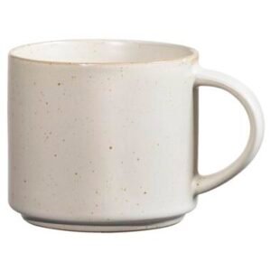 Mok met oor Studio - crème - stoneware - 380 ml - Leen Bakker