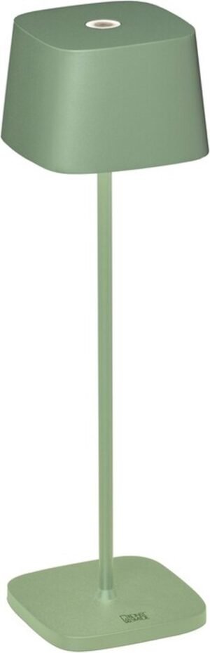 Oplaadbare tafellamp voor buiten | groen | LED | aluminium | draadloos | spatwaterdicht | voor tuin, terras en balkon