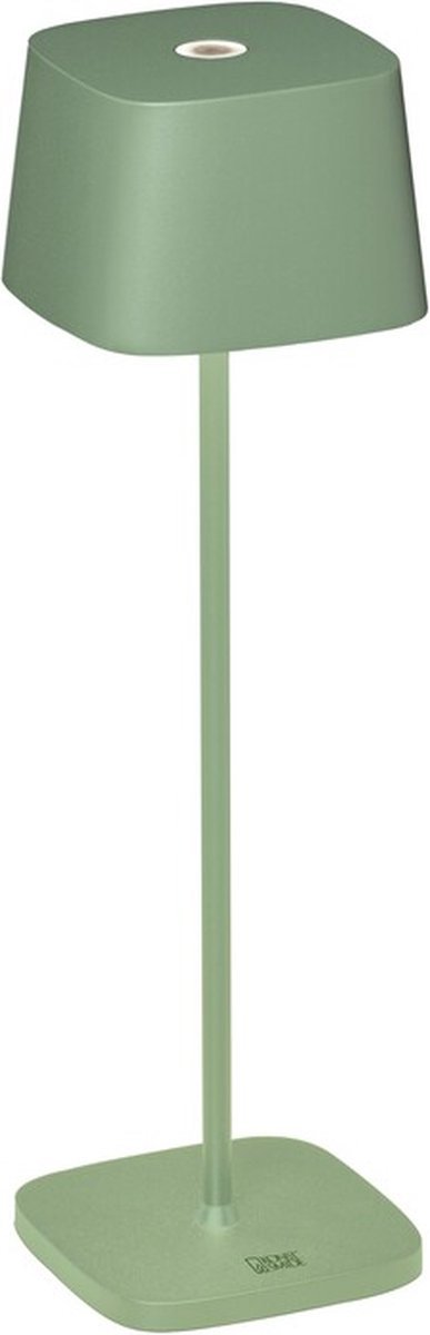Oplaadbare tafellamp voor buiten | groen | LED | aluminium | draadloos | spatwaterdicht | voor tuin, terras en balkon