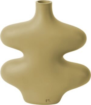 Present Time Vaas Organic Curves - Bruin - 18x16x21,3cm - Scandinavisch,Modern