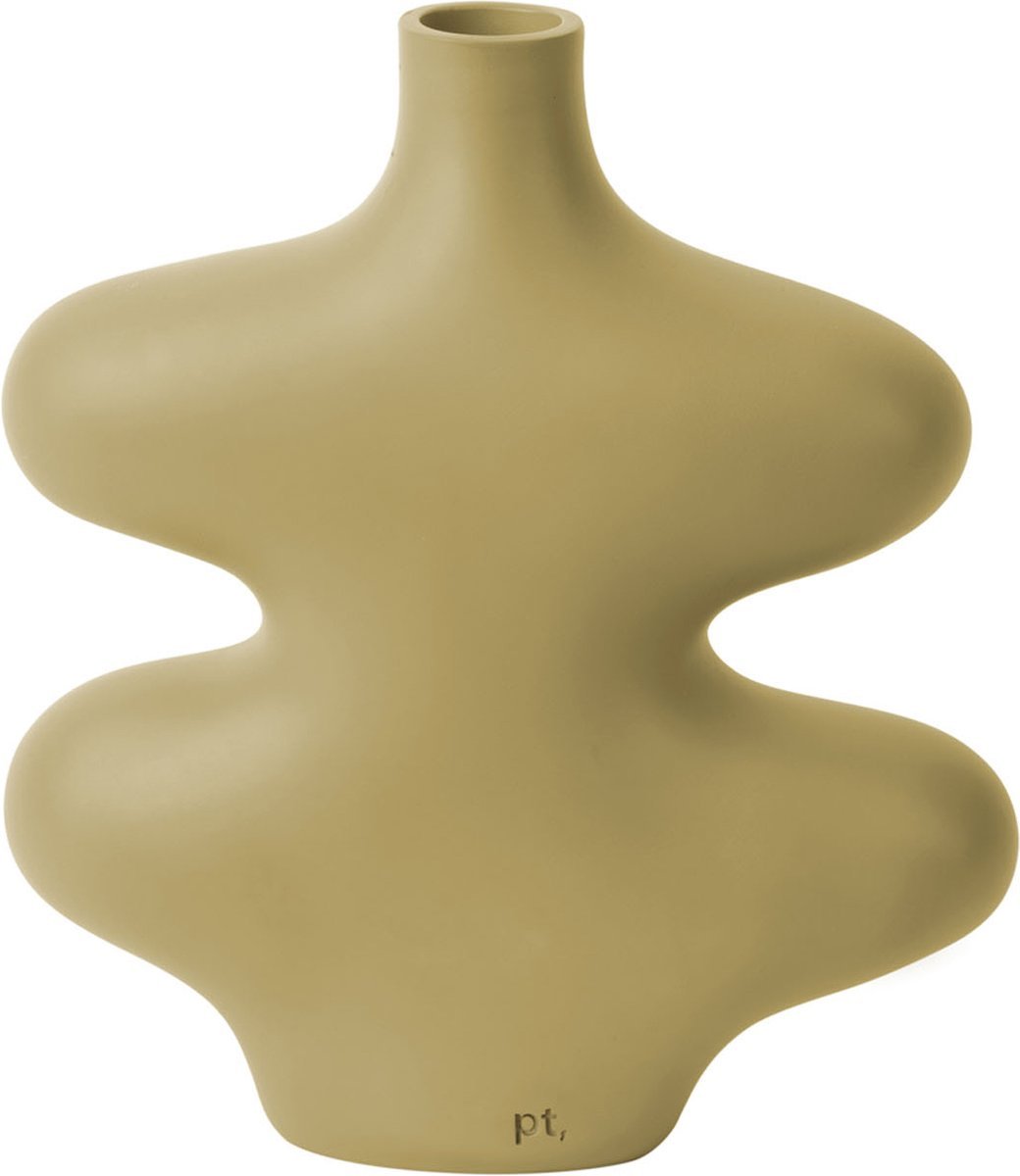 Present Time Vaas Organic Curves - Bruin - 18x16x21,3cm - Scandinavisch,Modern