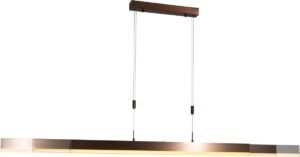 QAZQA lamba - Moderne LED Hanglamp voor boven de eettafel | in eetkamer - 1 lichts - L 200 cm - Brons - Woonkamer | Slaapkamer | Keuken