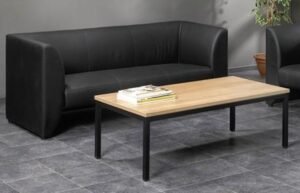 Salontafel 120x60x45cm bladkleur Kersen framekleur Zwart (RAL9005)